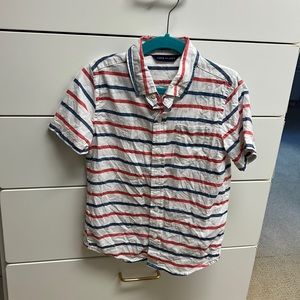 Red white and blue Janie and jack linen shirt